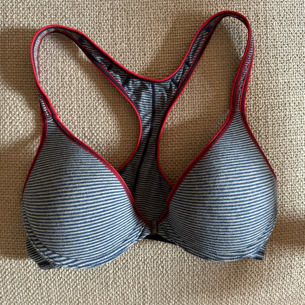 Lei navy striped bra